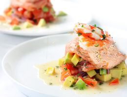 Salmon with Chilli Mango Salsa