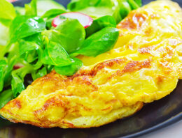 Cheesy Ham Omelette