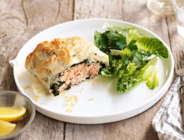 Salmon and Spinach Filo Parcels