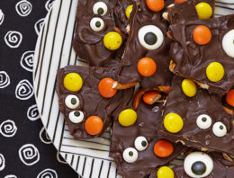 Leftover Halloween Goodies with Melted Chocolate