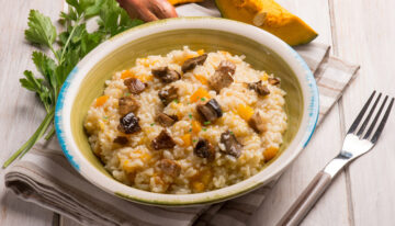 Pumpkin and Mushroom Risotto