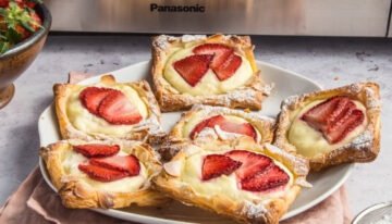 Puff Pastry Tarts with Ricotta and Strawberries