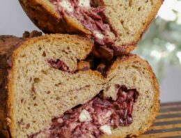 Feta & Olive Crusty Low Carb Bread